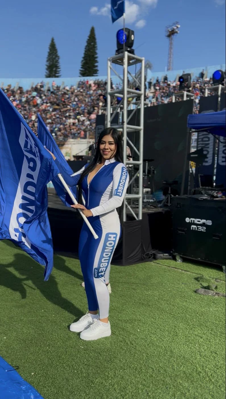 Brand activation before a packed stand
