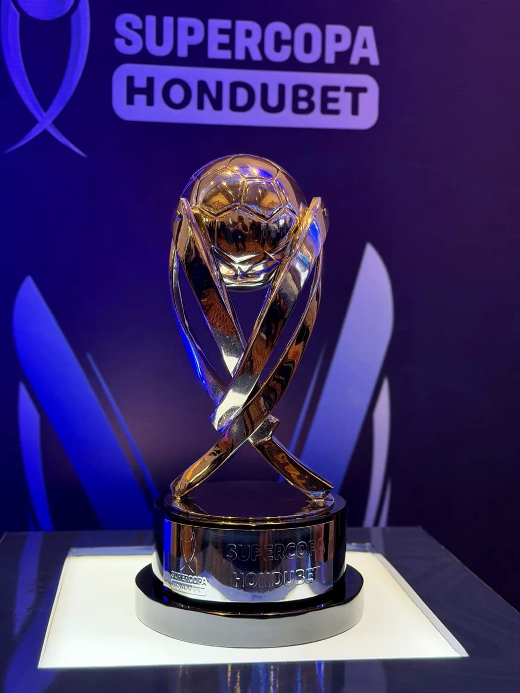 Supercopa trophy on display