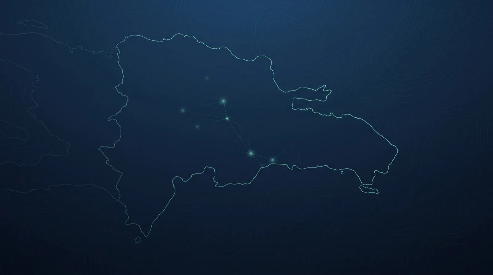 Map of Dominican Republic as an abstract data network