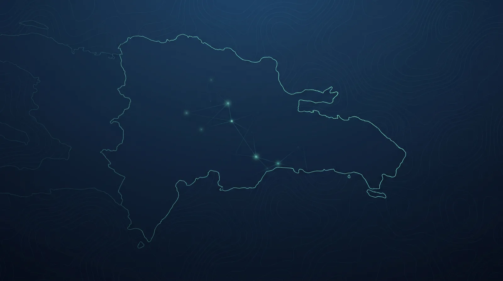 Map of Dominican Republic as an abstract data network