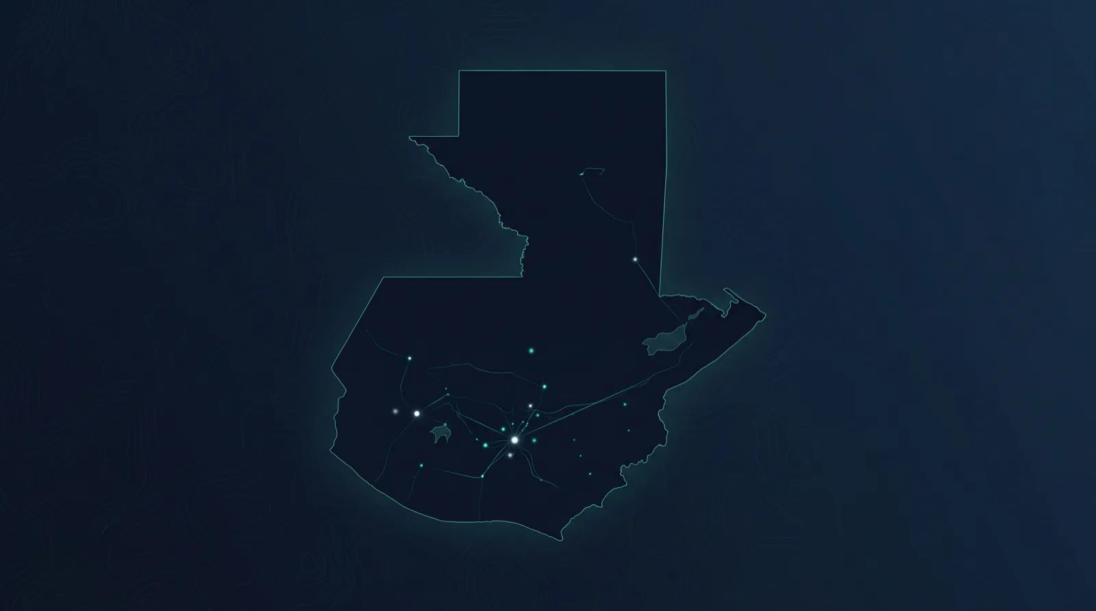 Map of Guatemala as an abstract data network